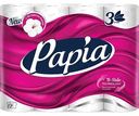 Туалетная бумага Papia белая 3 слоя, 12 рулонов