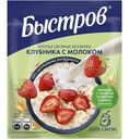Хлопья Быстров овсяные не требующие варки с клубникой и молоком, 40г