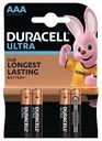 Батарейки алкалиновые Duracell Ultra AAA/R03/LR03/MX2400, 4 шт.