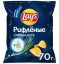 Чипсы картофельные Lays со вкусом сметаны и лука, 70г