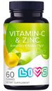 БАД Livs Витамин С плюс цинк со вкусом фруктов и ягод, 60шт