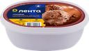 Мороженое ЛЕНТА Пломбир шоколадный с шоколадной крошкой, без змж