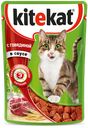 Влажный корм для кошек Kitekat Говядина в соусе, 85 г