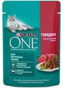 Влажный корм Purina One для взрослых кошек с говядиной и морковью 75 г