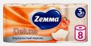 Туалетная бумага Персиковая Deluxe Zemma 8 рулонов 3 слоя