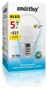 Лампа светодиодная Smartbuy SBL-G45-05-30K цоколь E27 5 Вт теплый свет