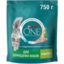 Сухой корм для домашних кошек Purina One индейка, 750г