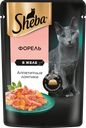 Корм влажный для взрослых кошек SHEBA Ломтики в желе с форелью, 75г