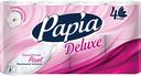 Туалетная бумага Papia Deluxe белая 4 слоя, 8 рулонов