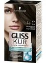 Краска для волос уход и увлажнение Gliss Kur 4-0 натуральный темно-каштановый