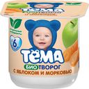 Биотворог с яблоком и морковью, 4,2%, Тёма, 100 г