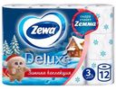 Туалетная бумага Zewa Deluxe белая 3 слоя, 12шт