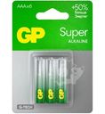 Батарейки GP Super Alkaline типоразмера  ААА, 6 шт