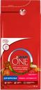 Корм сухой для взрослых собак PURINA ONE Adult Говядина и рис, для средних и крупных пород, 1,8кг