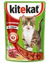 Влажный корм для кошек Kitekat Говядина в соусе,  85г