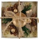 Подсвечник новогодний золотистый, 12см