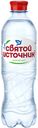Вода Святой источник минеральная питьевая газированная, 500мл