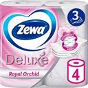 Туалетная бумага Zewa Delux Орхидея 3 слоя 4 рулона
