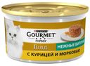 Влажный корм для кошек Gourmet Gold биточки с курицей морковью, 85 г