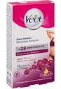Восковые полоски для депиляции линии бикини и области подмышек Veet Easy-Gelwax c ароматом бархатной розы и эфирными маслами, 14 шт.