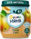 Пюре фруктовое с 4 мес Фрутоняня груша натуральная Прогресс с/б, 100 г