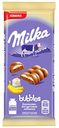 Шоколад молочный пористый Milka Bubbles с бананово-йогуртовой начинкой, 97 г
