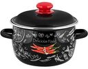 Кастрюля эмалированная Appetite Chilli цвет: черный, 3л