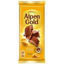 Шоколад ALPEN GOLD молочный арахис-кукурузные хлопья, 85г