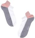 Носки женские Conte Active с язычком цвет: белый/серый/светло-розовый, 23 (36-37)р-р