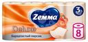 Туалетная бумага Zemma Deluxe Бархатистый персик 3 слоя 8шт