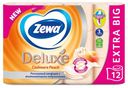 Бумага туалетная Zewa Deluxe Персик, 3 слоя, 12 рулона