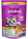 Корм для кастрированных котов и стерилизованных кошек от 1 года Whiskas с курицей и вкусными подушечками, 350 г
