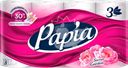 Бумага туалетная PAPIA Secret Garden 3-слоя, 8шт