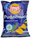 Чипсы картофельные Lay's Рифленые сметана и лук 70 г