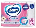 Туалетная бумага "Comfort", Zewa, 3 слоя, 12 рулонов