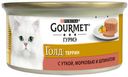 Корм Gourmet Gold террин утка-морковь-шпинат по-французски для кошек, 85г