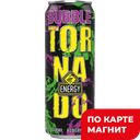 TORNADO Bubble Напиток энергетич б/а газ 0,45л/0,5л ж/б:12