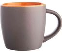 Кружка керамическая Maxus кофейная цвет: серый/оранжевый внутри, 330мл