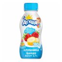 Питьевой йогурт Агуша клубника-банан 2,7% с 8 месяцев 180 г