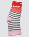 Носки детские INWIN Kids, высокая посадка, в розовую полоску, Арт. FKSG-01-PL