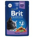 Влажный корм для кошек Brit Premium треска в соусе, 85г