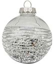 Ёлочное украшение Шар серебристый, 8см