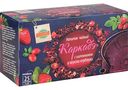 Чайный напиток Глобус Каркадэ с шиповником и вкусом клубники, 25×2 г