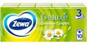 Платочки Zewa Deluxe Ромашка бумажные 3 слоя 10х10шт