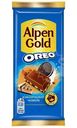 Шоколад Alpen Gold Чизкейк молочный с начинкой со вкусом чизкейка с добавлением сухого сыра и кусочками печенья Орео, 85г