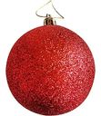 Ёлочное украшение Шар красный блестящий, 8см