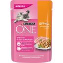 PURINA ONE® (ПУРИНА УАН) корм для котят от 1 до 12 месяцев, с курицей высокого качества и морковью, 75 гр