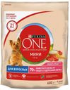 Сухой корм для собак мелких пород Purina ONE Моя Собака говядина с рисом, 600 г