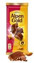 Шоколад Alpen Gold молочный с соленым арахисом и крекером, 80г
