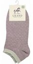 Носки женские Grand укороченные с люрексом Точки цвет: сиреневый меланж/серый размер: 25-27 (38-41)